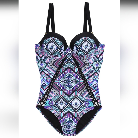 Size 6 Swimsuits for All Swimsuit Mastermind Kaleidoscope Underwire one piece - Picture 6 of 6